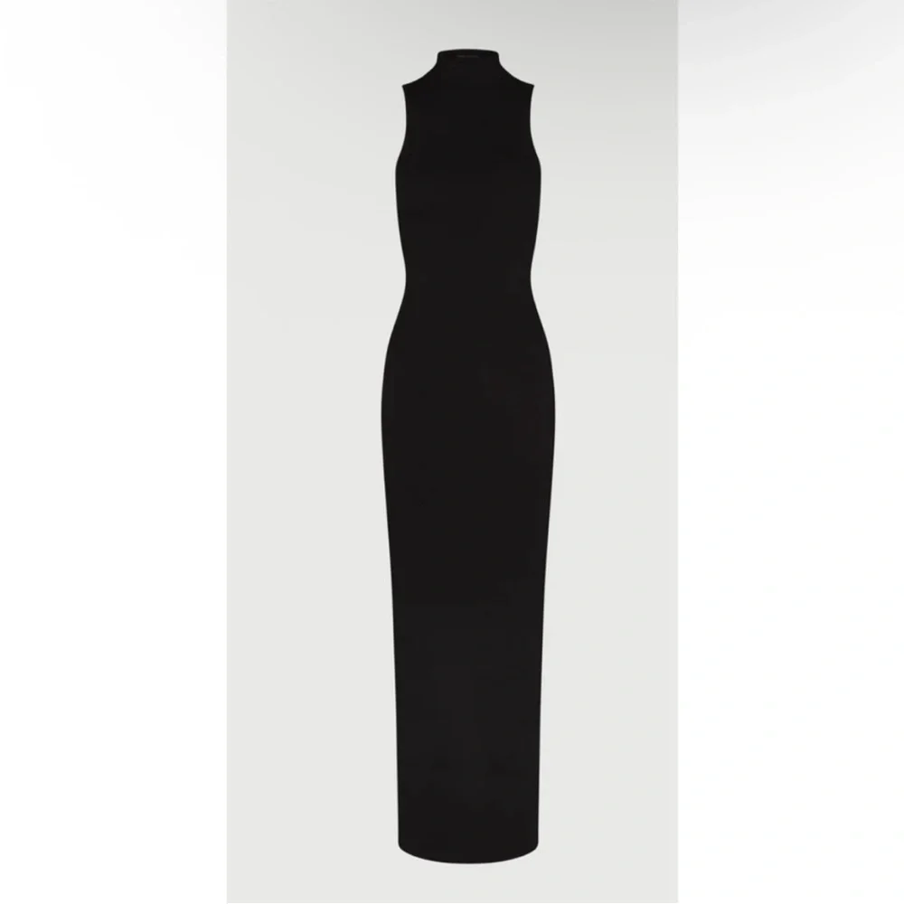 Naked Wardrobe Mock Neck Black Maxi Dress 🖤 - Picture 3 of 13